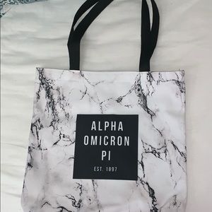 Alpha Omicron Pi tote bag